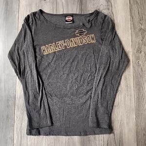 Harley Davidson Women’s Long Sleeve Shirt L Black Lynchburg VA